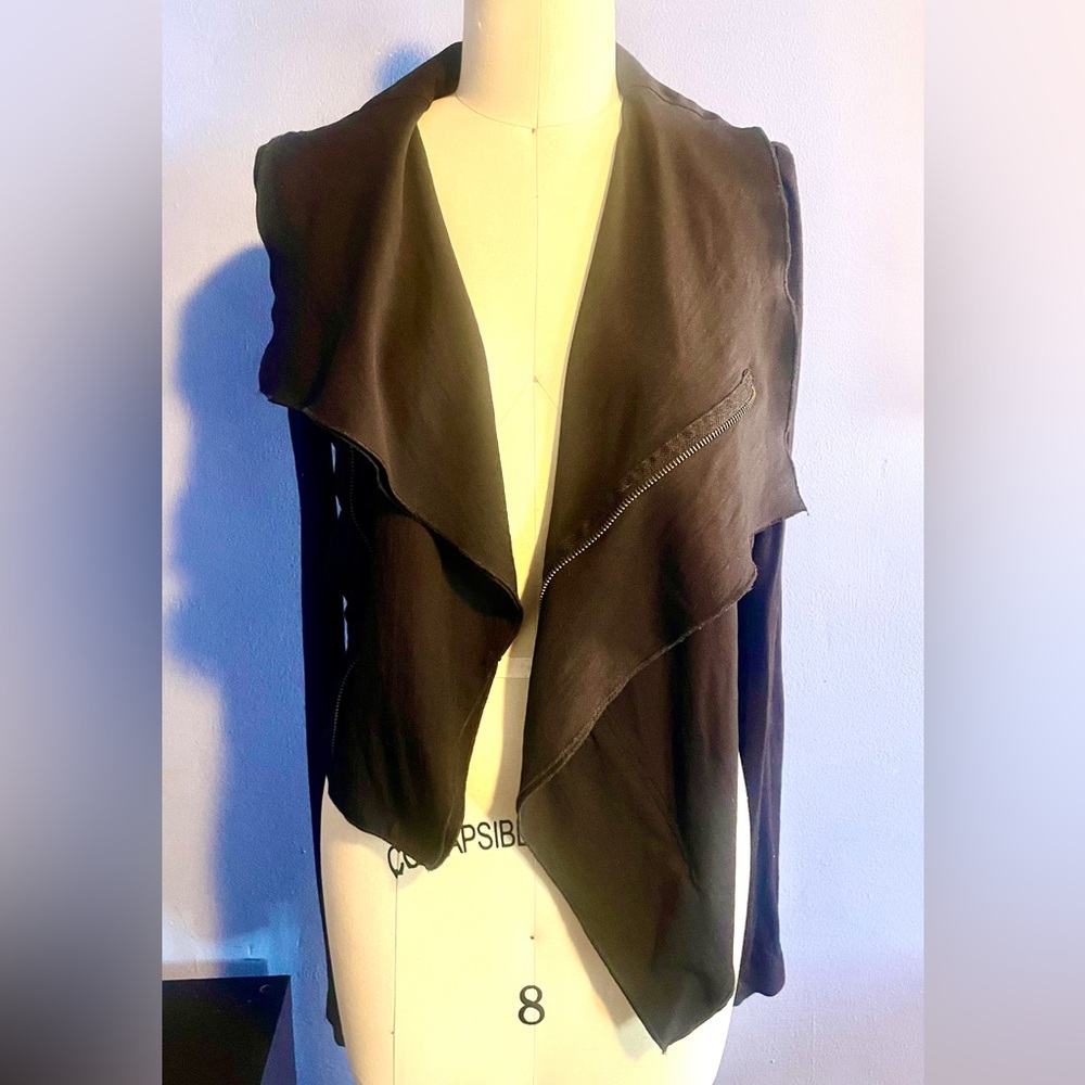 Bar III Black Open Front Cardigan